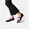 Paul Green Double Strap Pointed Pump - Black Leather